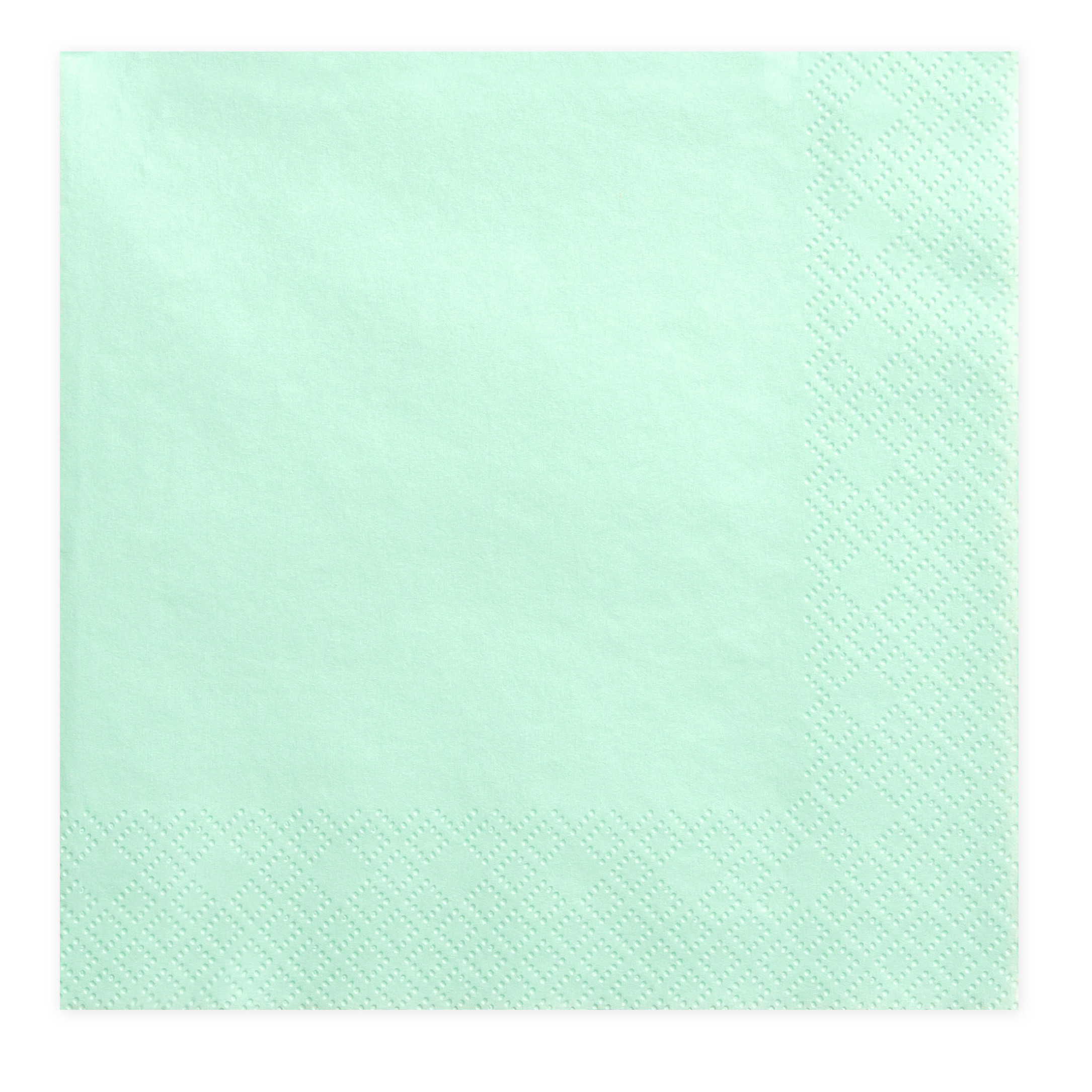 PartyDeco 20x Papieren tafel servetten mint groen 33 x 33 cm -
