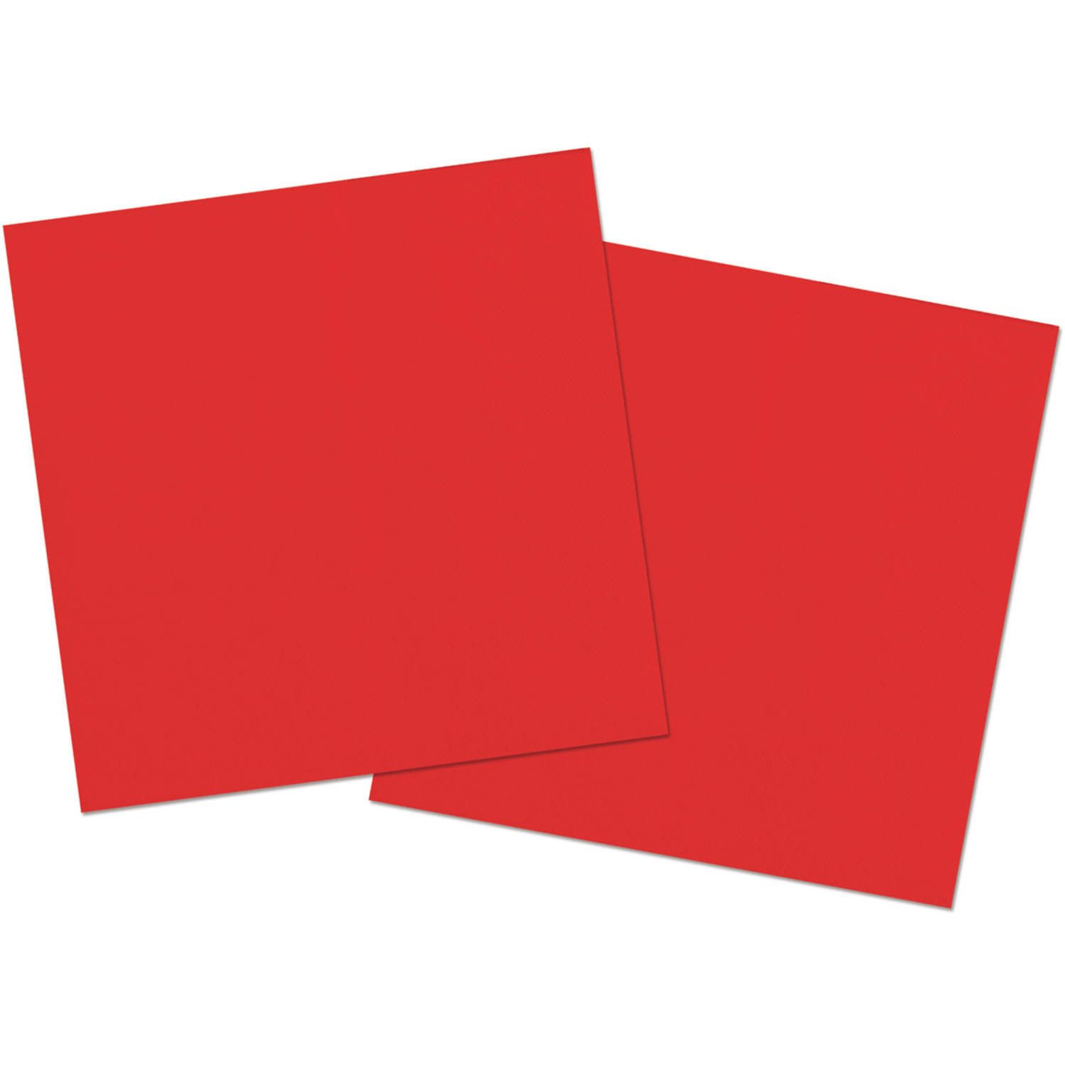 Folat 20x stuks servetten van papier rood 33 x 33 cm -