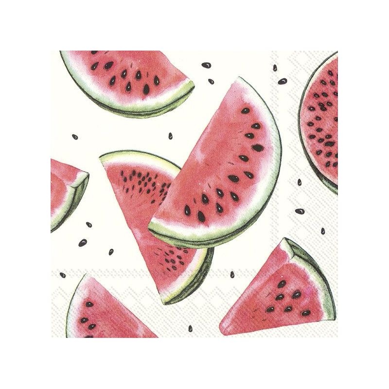 Ihr Ideal Home Range GmbH Papierserviette Servietten Watermelon white 33 x 33 cm, 3-lagig [ 486973 ]