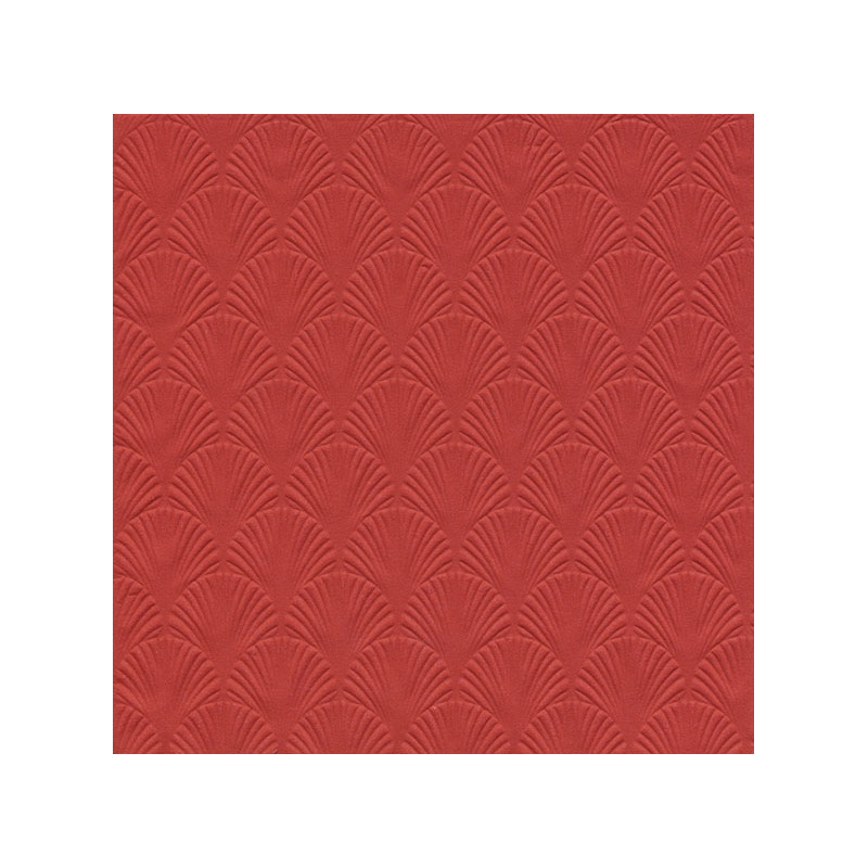 Ihr 16x Luxe 3-laags servetten met patroon helder rood 33 x 33 cm -