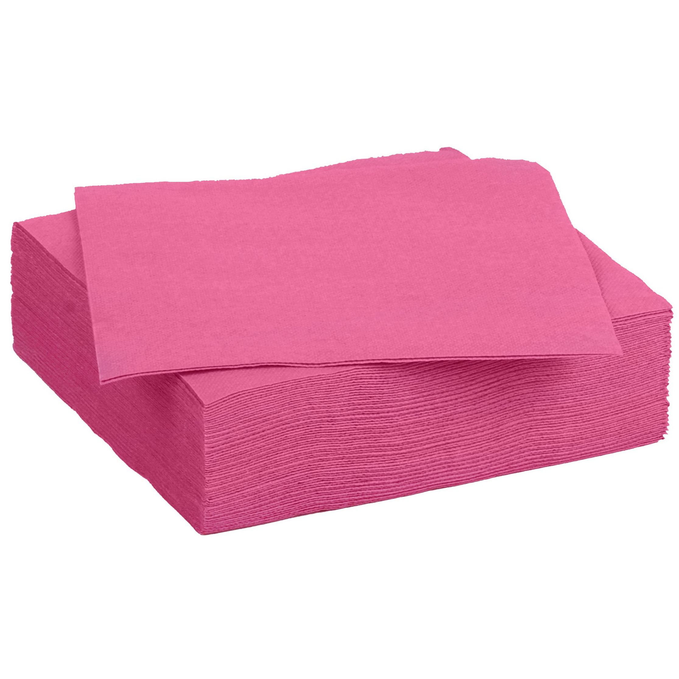 Color Party diner/feest servetten - 30x - fuchsia roze - x cm - papier - 3-laags -