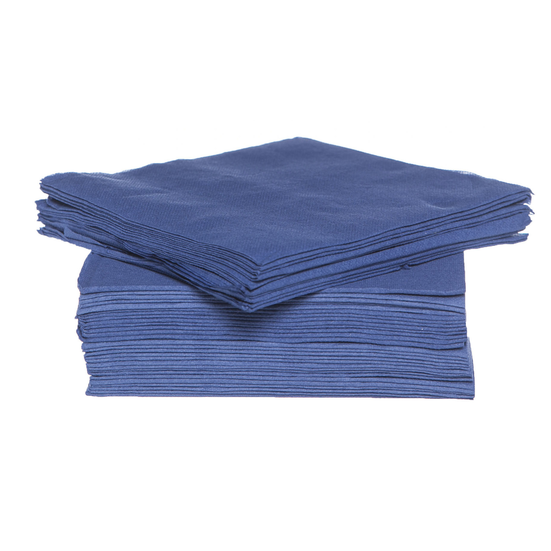 Cosy & Trendy 40x stuks luxe kwaliteit servetten blauw x cm -