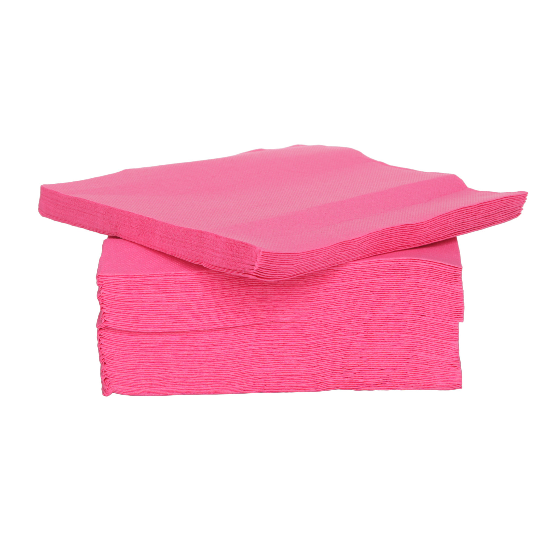 Cosy & Trendy 40x stuks luxe kwaliteit servetten fuchsia roze x cm -