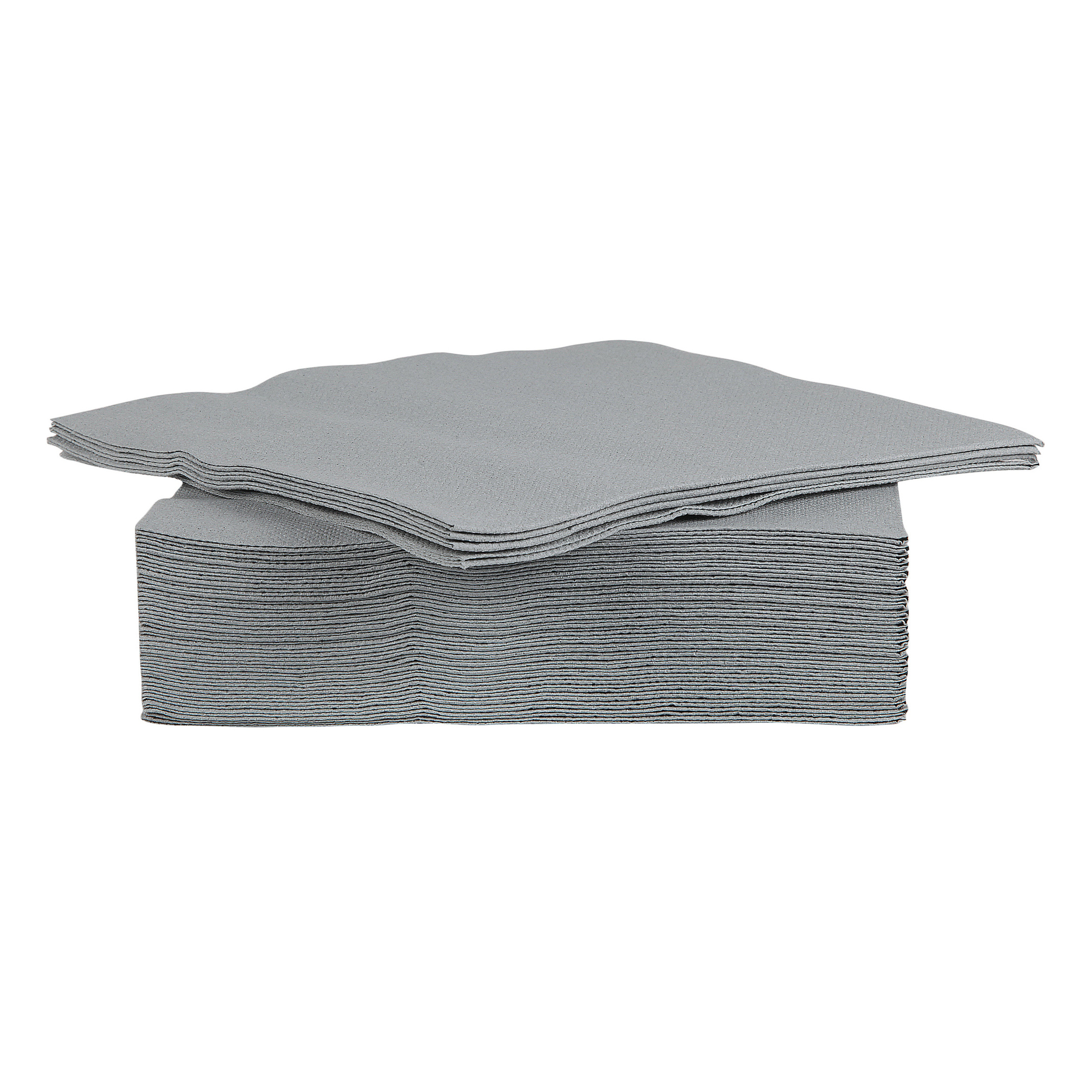 Cosy & Trendy 40x stuks luxe kwaliteit servetten grijs x cm -