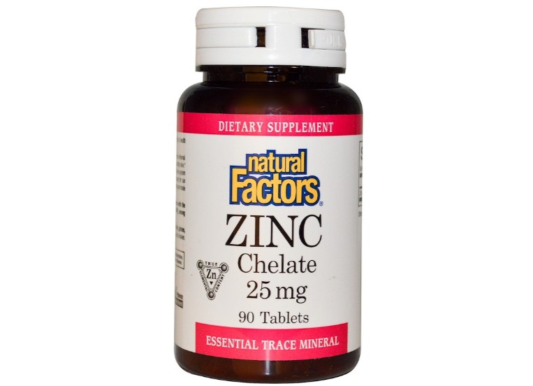 Natural Factors Zinc Chelate 25 mg (90 Tablets) - 