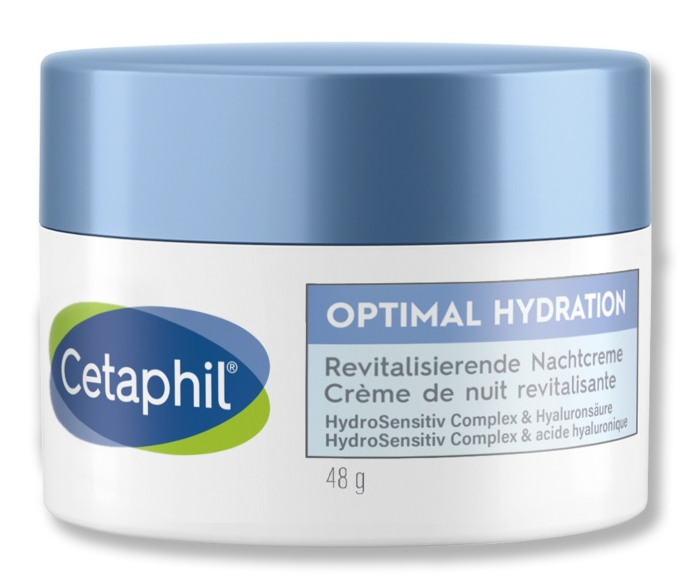 Cetaphil Optimal Hydration Revitalisierende Nachtcreme, feuchtigkeitsarme, müde Haut