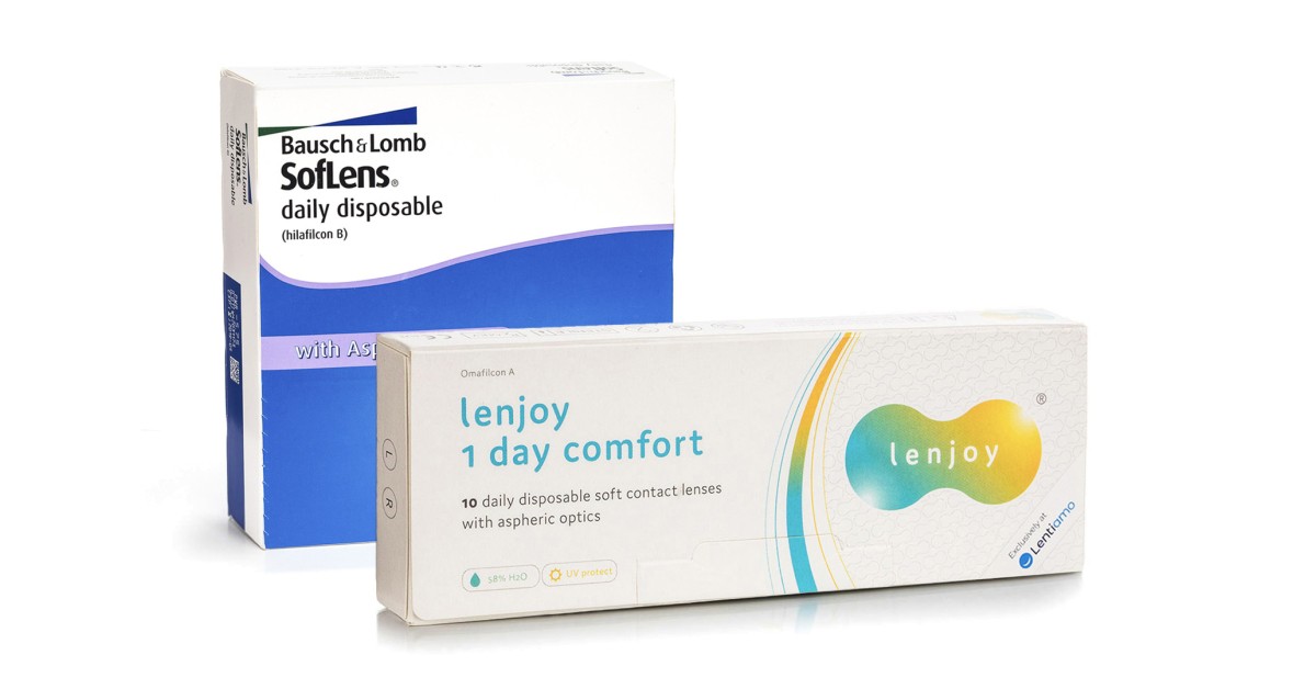 Soflens Daily Disposable (90 lenzen) + Lenjoy 1 Day Comfort (10 daglenzen)