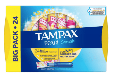 Tampax Tampons Compak Pearl Regular 24 stuks
