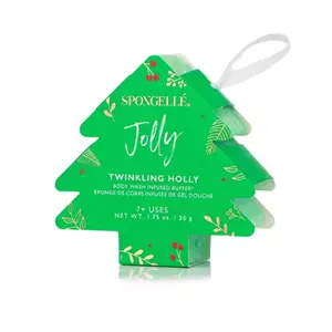 Spongellé Spongelle Holiday Tree Ornament Body Buffer 86gr Twinkling Holly (Green)