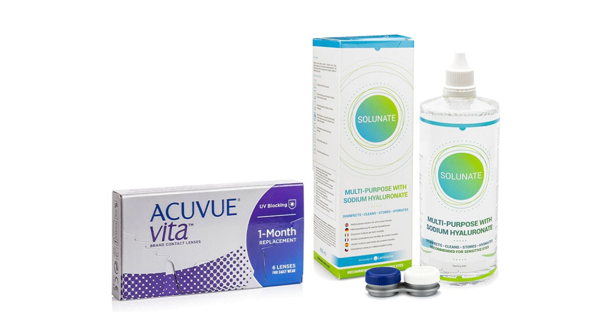 Acuvue Vita (6 lenzen) + Solunate Multi-Purpose 400 ml met lenzendoosje