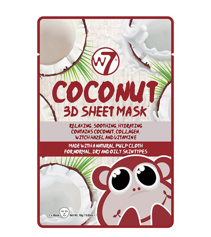 W7 Gezichtsmasker 3D Sheet Coconut