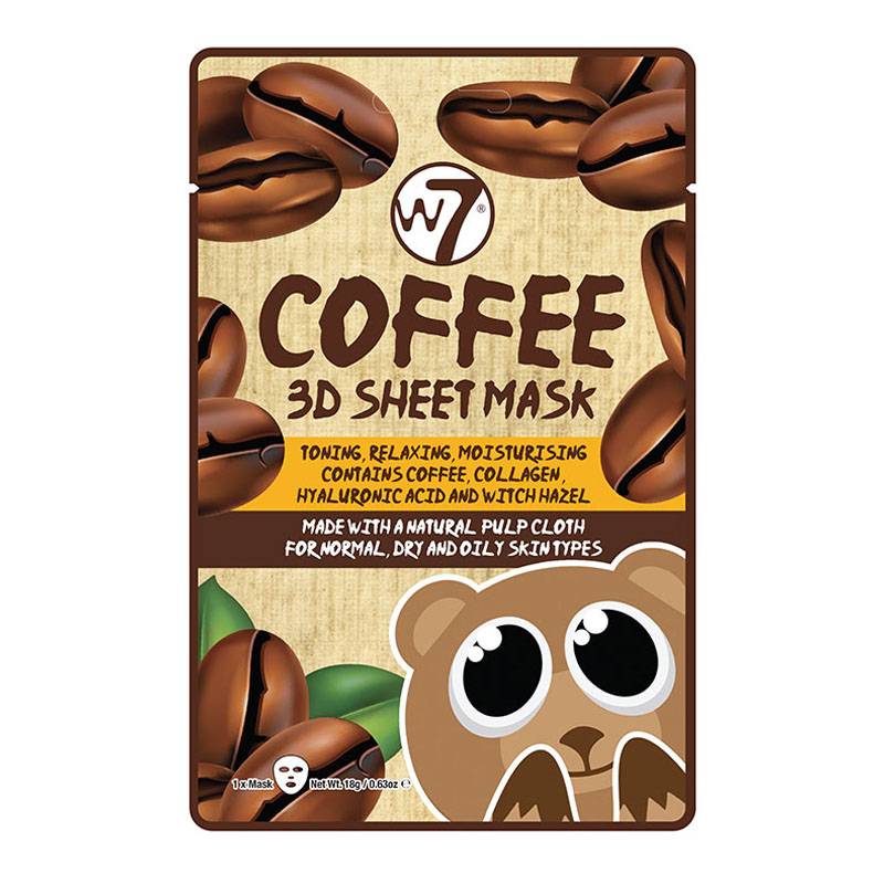 W7 Gezichtsmasker 3D Sheet Coffee