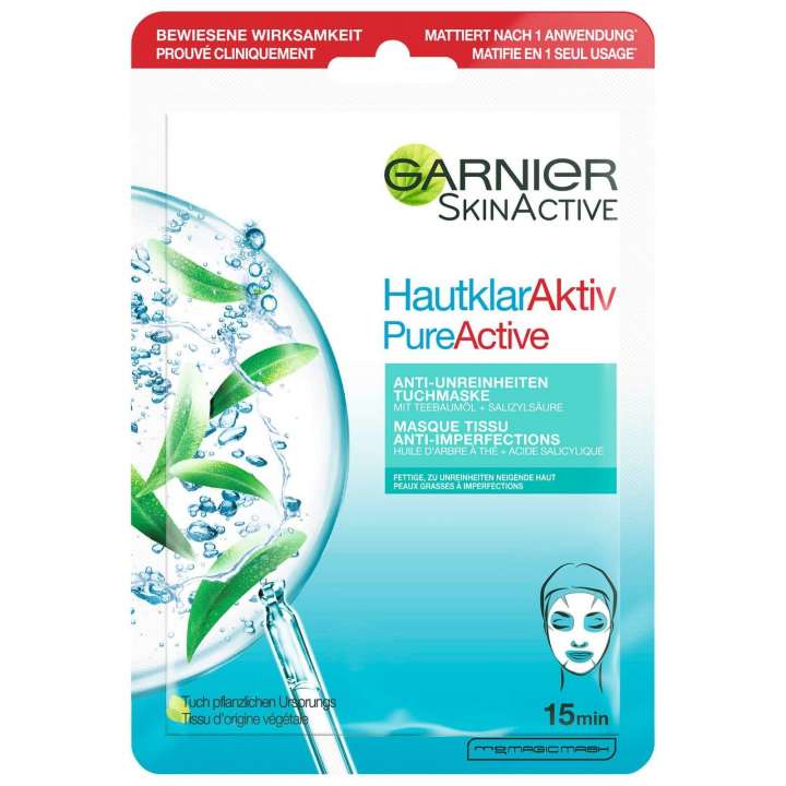 Garnier SkinActive Gezichtsmasker Tissue Pure Active Met Tee Tree Oil