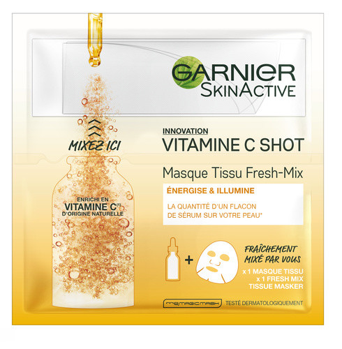 Garnier  Gezichtsmaskers 43 gram Skinactive Fresh Mix Tissue Vitamine C