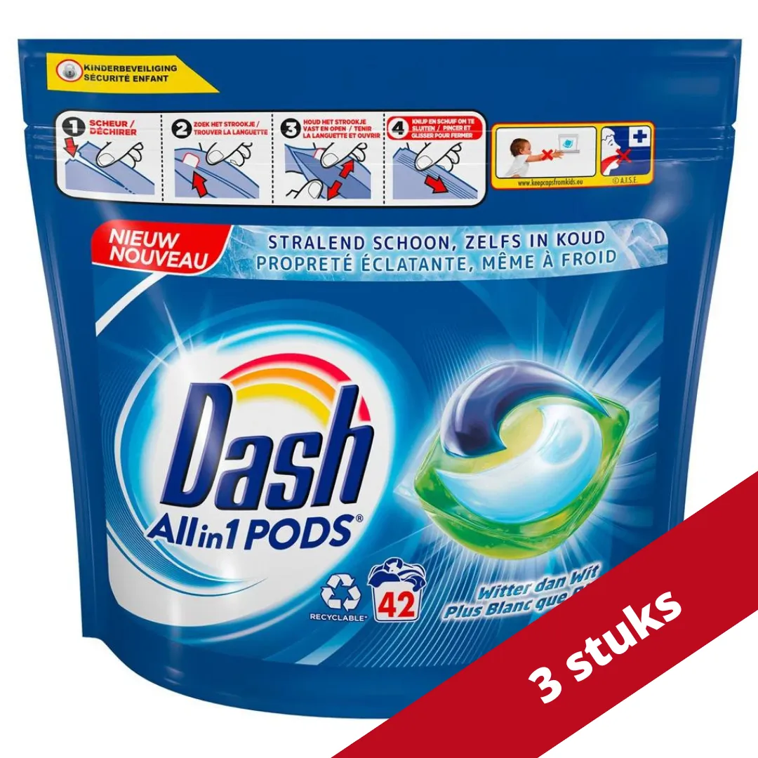 Dash Pods All-in-1 Regular Voordeelverpakking - 126 Stuks (3x42)