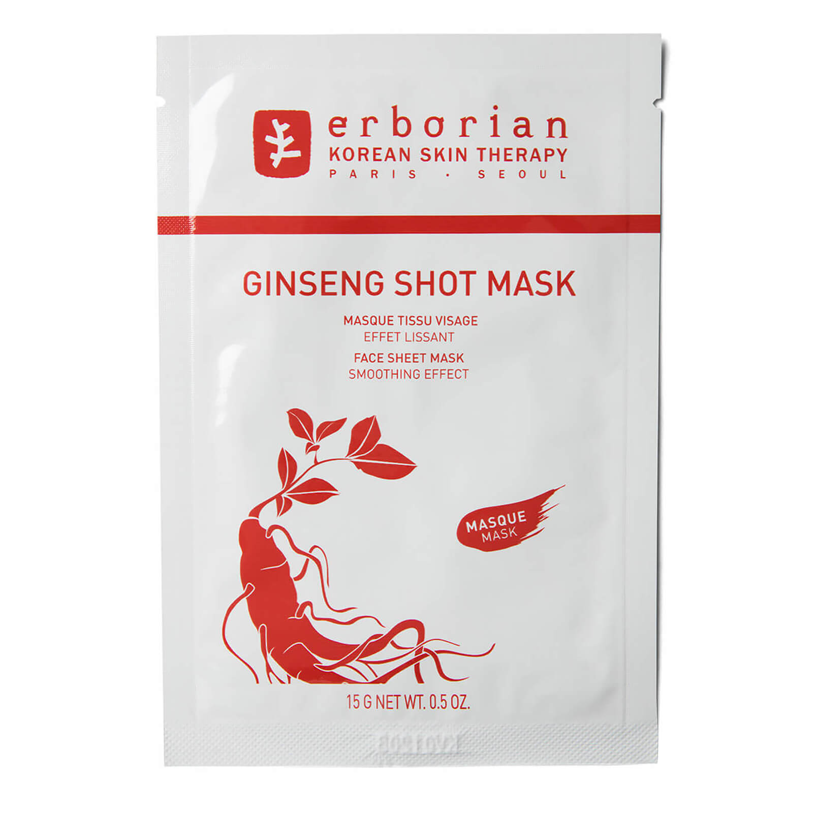 Erborian Gezichtsmasker Verzachtend Effect  - Ginseng Shot Mask Gezichtsmasker Verzachtend Effect