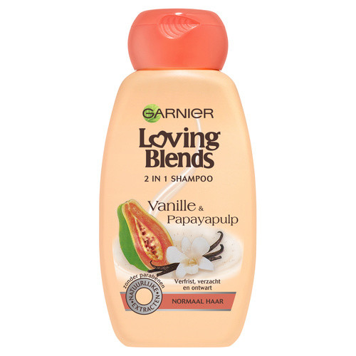 Loving blends Garnier  Shampoo 250ml Vanille & Papayapulp 2 in 1