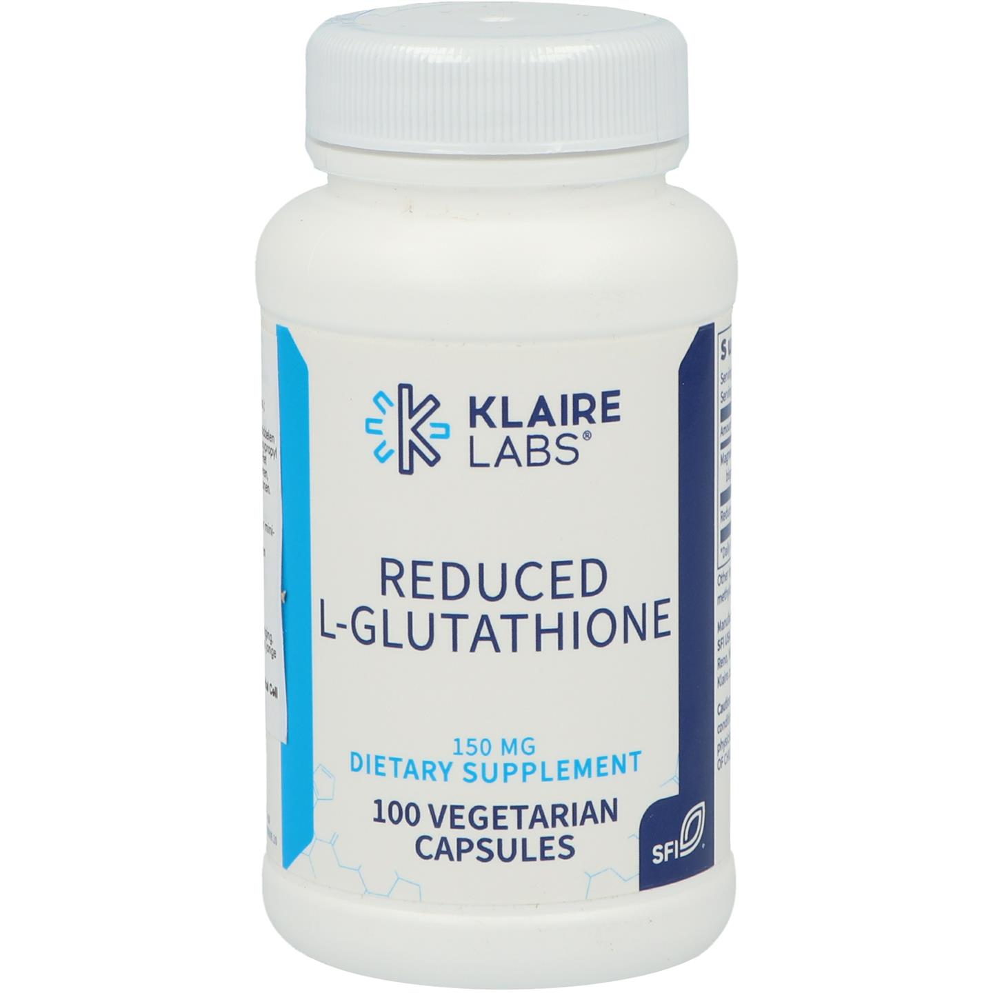 Klaire Labs Reduced L-Glutathion 150 mg