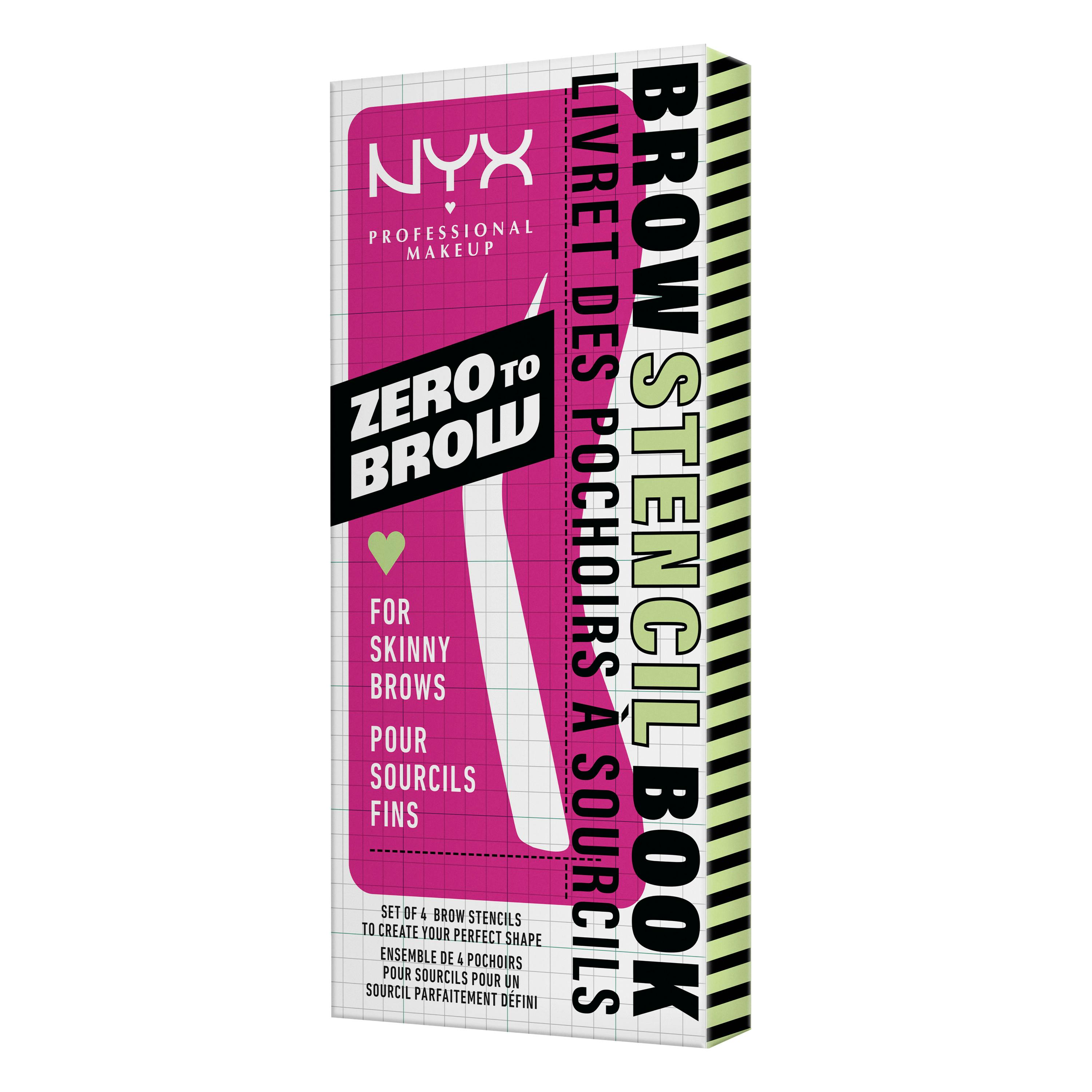 NYX Zero To Brow Stencil For Skinny Brows 1 st