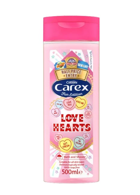 Carex Shower Cream Love Hearts