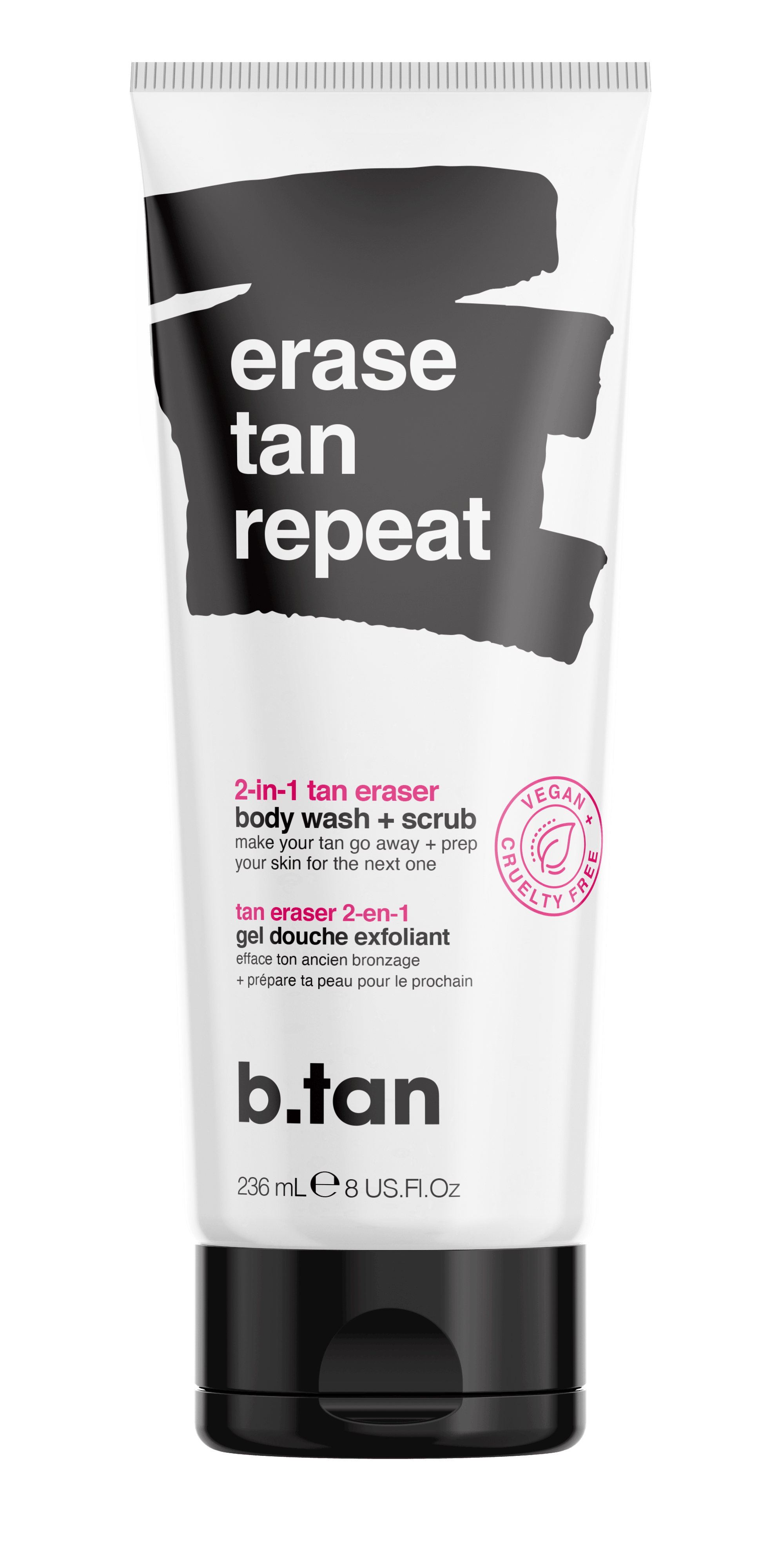 B.Tan Erase Tan Repeat 2-in-1 Tan Eraser Body Wash + Scrub 236 ml
