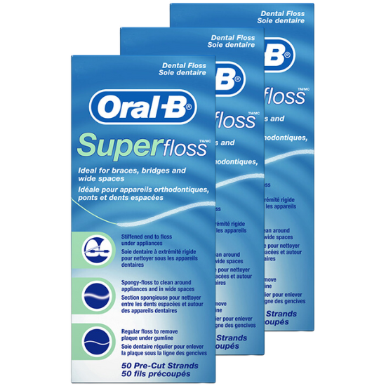 Oral-B Super Floss - 3 x 50 stuks - Voordeelverpakking