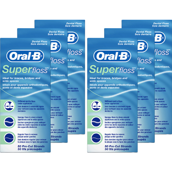 Oral-B Super Floss - 6 x 50 stuks - Voordeelverpakking