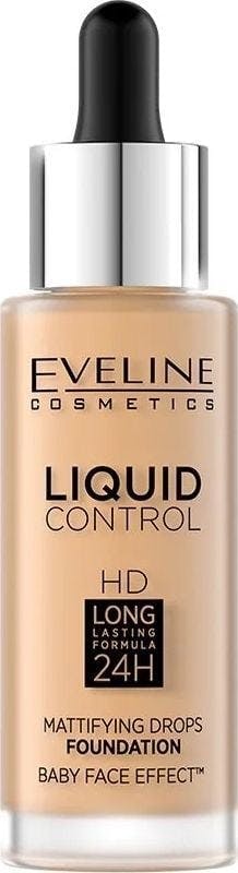 evelinecosmetics Eveline Cosmetics Foundation Liquid Control Foundation With Dropper 016 Vanilla Beige