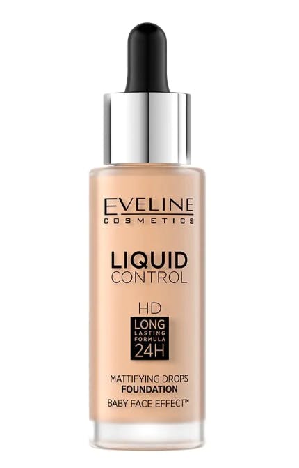 evelinecosmetics Eveline Cosmetics Foundation Liquid Control Foundation With Dropper 011 Natural