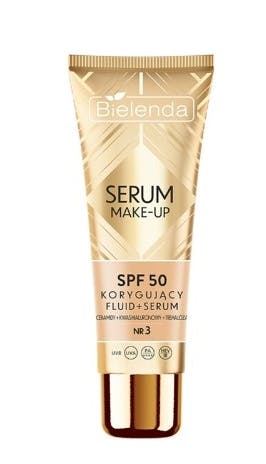 Bielenda Make-up Serum Correcting Fluid + Serum SPF50 For All Skin Types, Shade 3 30 ml