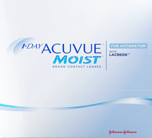 Johnson & Johnson 1-Day Acuvue Moist for Astigmatism (90er Packung) Tageslinsen (-9 dpt, Zyl. -1,75, Achse 10 ° & BC 8.5) mit UV-Schutz