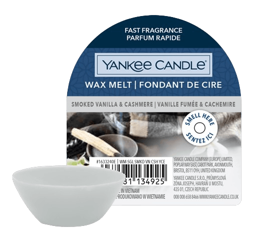 Yankee Candle Smoked Vanilla & Cashmere Wax Melt Single Duftkerze