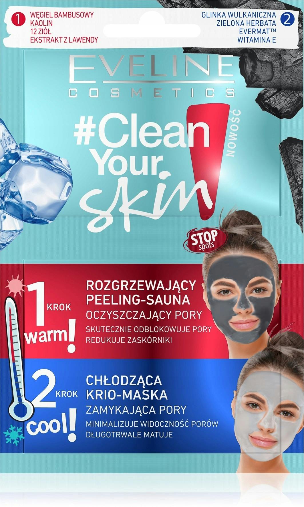 Eveline Clean Your Skin Scrub & Krio Mask 2 x 5 ml