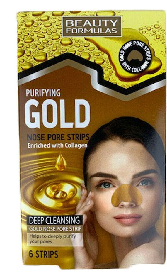 Beauty Formulas Purifying Gold Nose Pore Strips 6 st