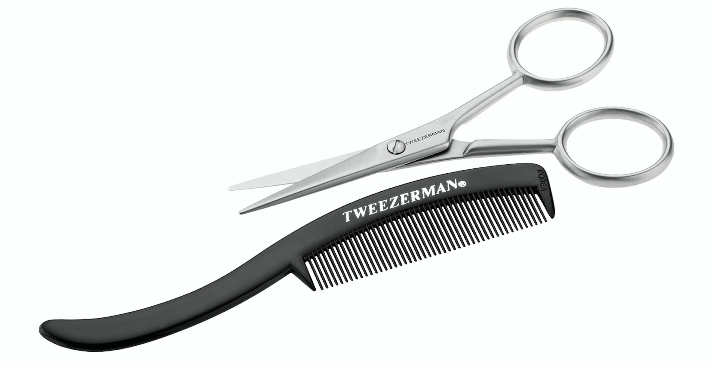 Tweezerman - Bartschere Und Bartkamm - g.e.a.r Moustache Scissors Stainless