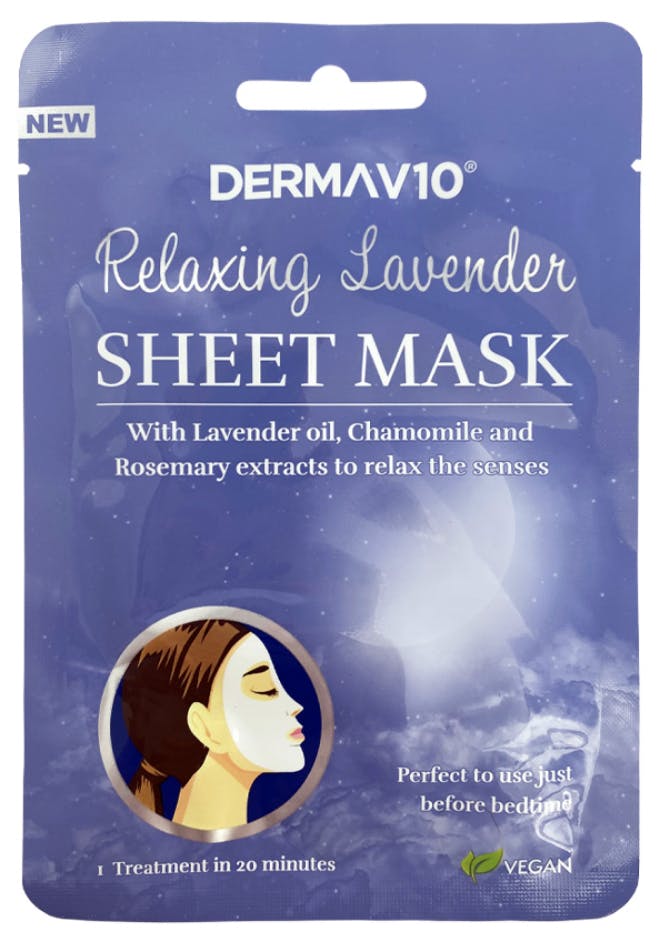 DermaV10 Lavender Sheet Mask 1 st