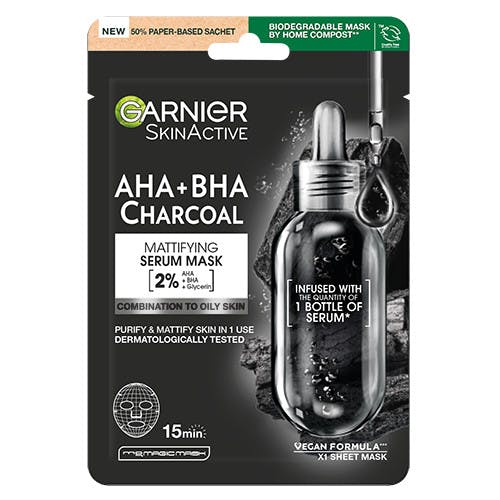 Garnier Pure Charcoal Pore-Tightening & Hydrating Black Algae Sheet Mask 1 st