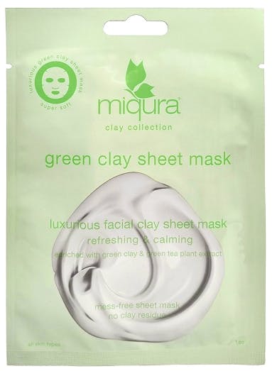 Miqura Green Clay Sheet Mask 1 st