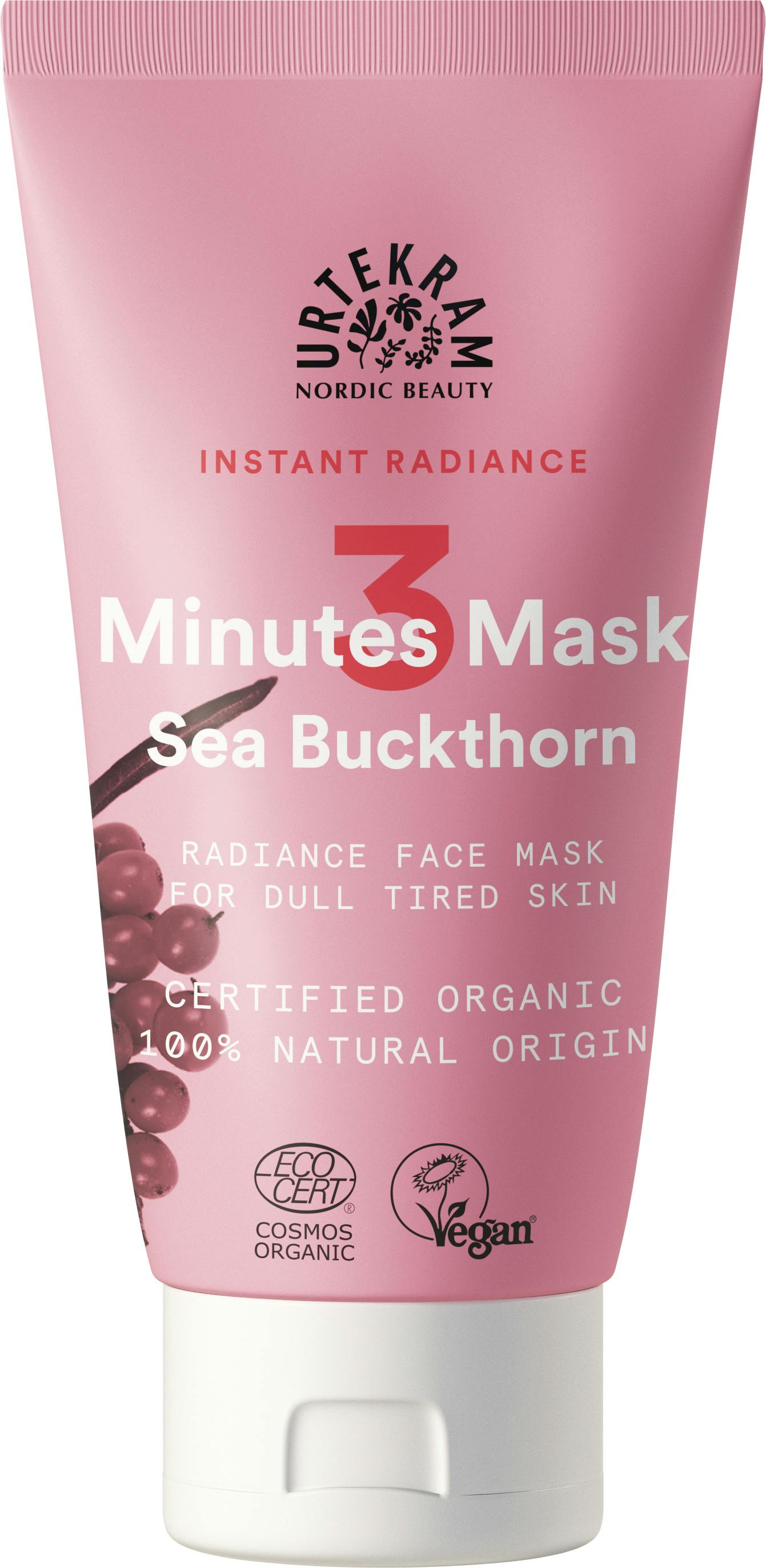 Urtekram Instant Radiance 3 Minutes Mask Sea Buckthorn 75 ml