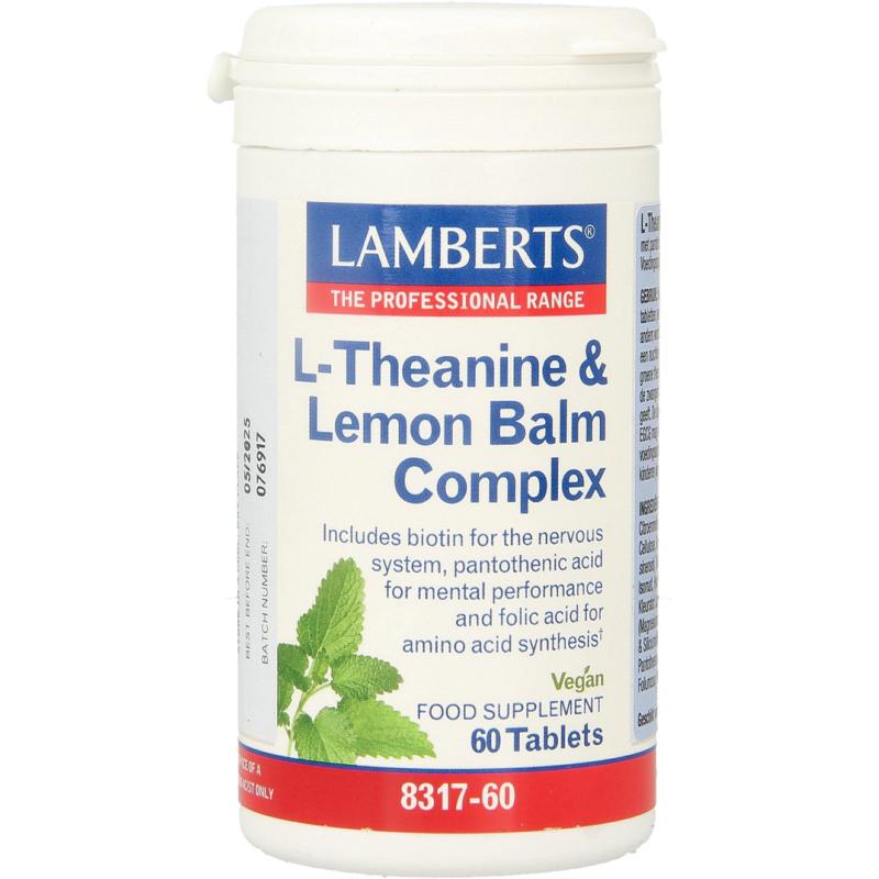 Lamberts L-Theanine& citroenmelisse complex 60 tabletten