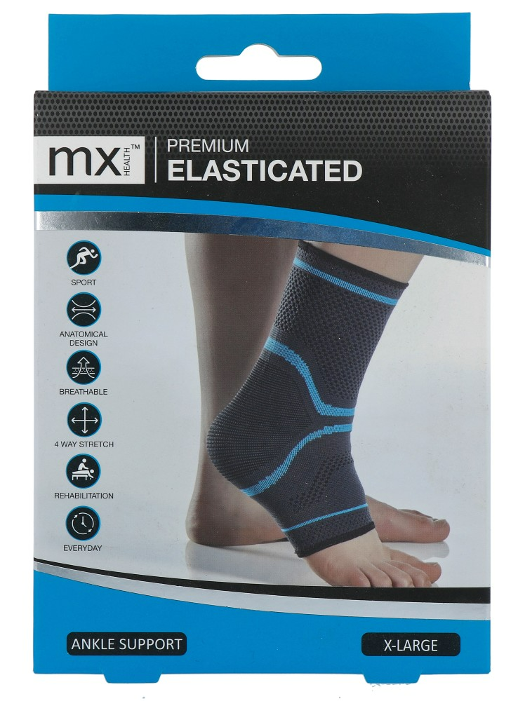 MX Health Premium Elasticated Ankle Support XL