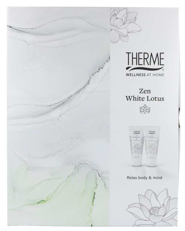 Therme Zen white lotus shower scrub+shower satin 1 Set