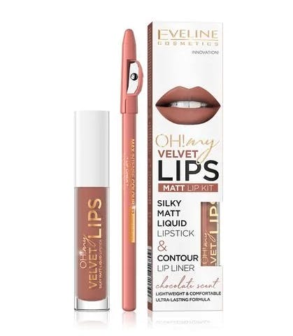 Eveline Oh My Lips Liquid Matt Lip Kit 11 Cookie Milkshake 4,5 ml + 1 st