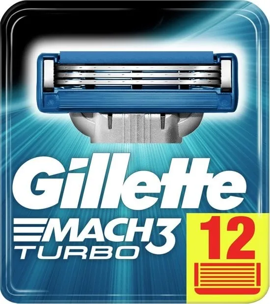 Gillette Mach 3 Turbo Scheermesjes - 12 stuks