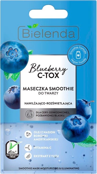 Bielenda Blueberry C-TOX Moisturizing & Brightening Smoothie Mask 8 g