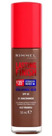 Rimmel Lasting Finish 35Hr Foundation 30ml (Various Shades) - 610 Tiramisu