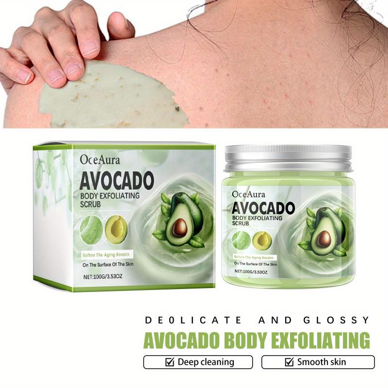 UanLon 100g Avocado body scrub,Clean the skin, exfoliating,Smooth skin scrub,natural ingredients.