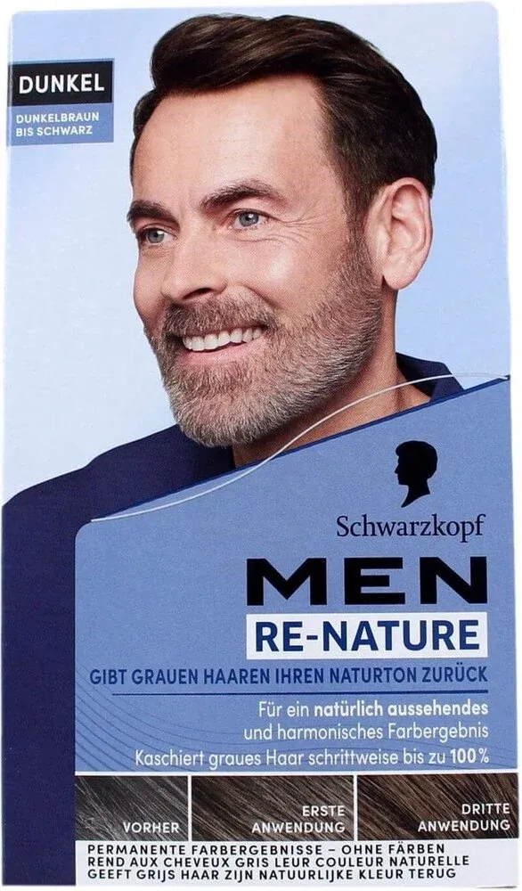 Schwarzkopf Re-Nature Cream Men Haarverf Donker bruin tot Zwart Voordeelverpakking - 3 stuks