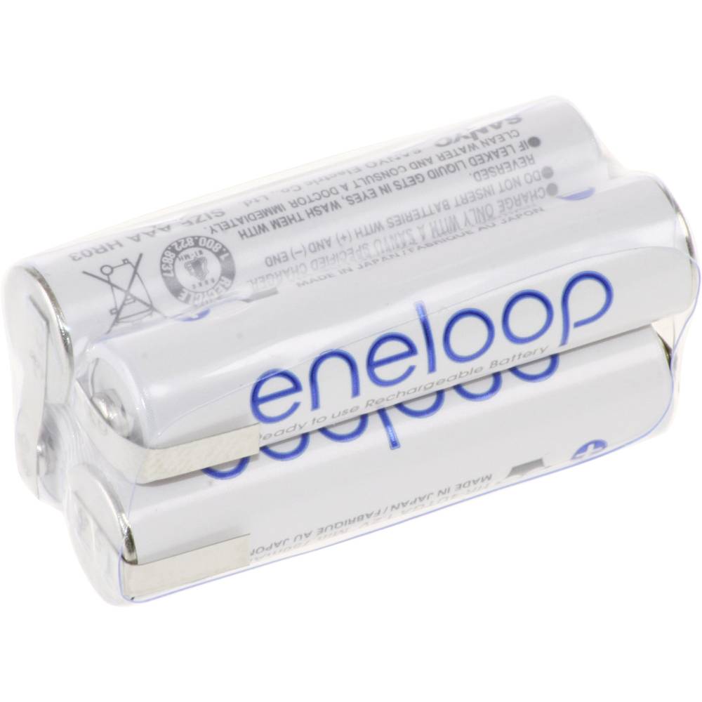 Panasonic eneloop Würfel F2x2 Accupack Aantal cellen: 4 Batterijgrootte: AAA (potlood) U-soldeerlip NiMH 4.8 V 750 mAh