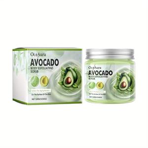 So Sweet Beauty Avocado Body Scrub for Cleansing Exfoliating Dead Skin Tender Smooth and Brightening Skin